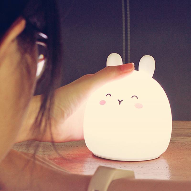 Silicone Cute Rabbit Rechargeable Night Light