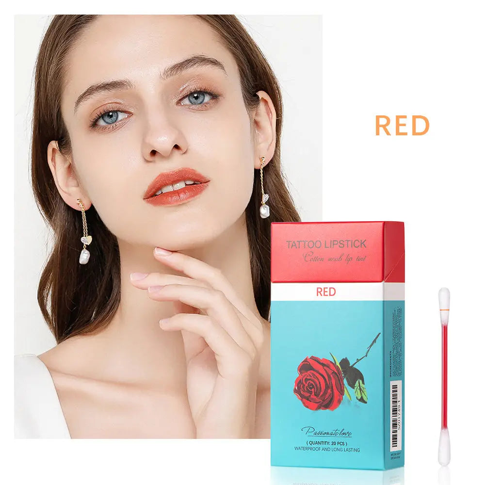 20 Pcs Set Cotton Swab Lipsticks Lasting Long Liquid Lipstick StoreToBuyNow