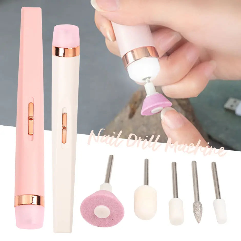 5 in1 Manicure Machine Set Electric Nail Drill Polisher Cordless USB Rechargeable StoreToBuyNow