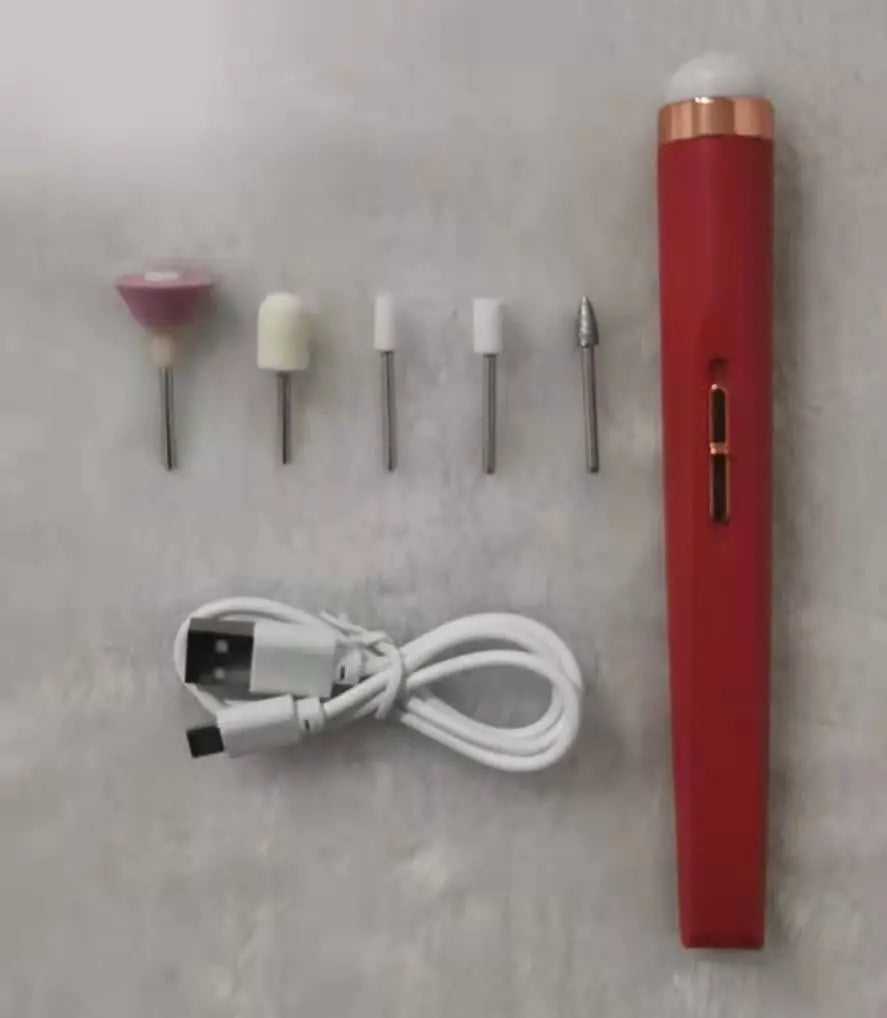 5 in1 Manicure Machine Set Electric Nail Drill Polisher Cordless USB Rechargeable StoreToBuyNow