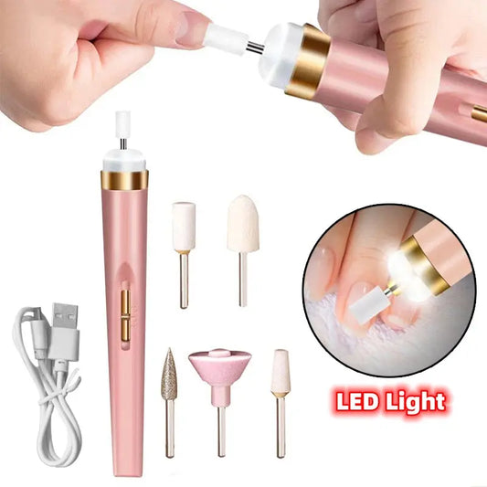 5 in1 Manicure Machine Set Electric Nail Drill Polisher Cordless USB Rechargeable StoreToBuyNow