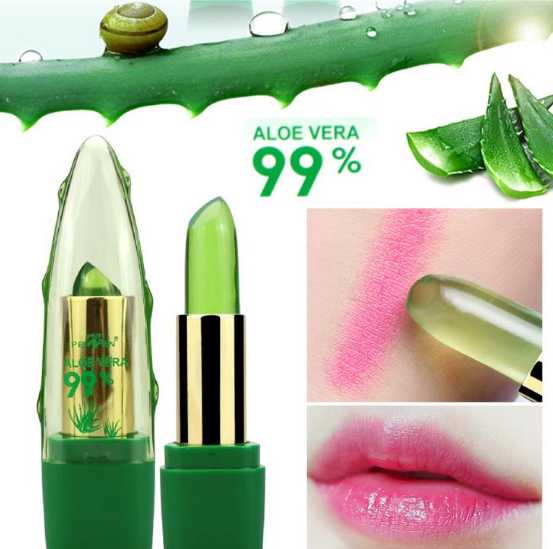 Aloe Vera Gel Color Changing Lipstick Gloss Moisturizer Anti-drying Desalination Fine-grain Lip Blam Care StoreToBuyNow