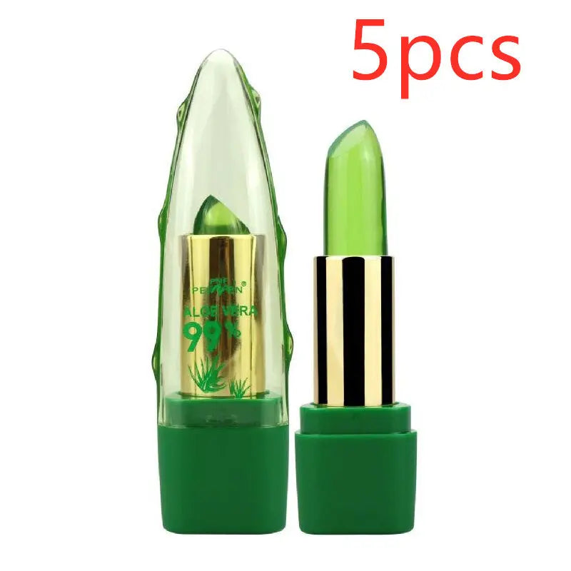 Aloe Vera Gel Color Changing Lipstick Gloss Moisturizer Anti-drying Desalination Fine-grain Lip Blam Care StoreToBuyNow