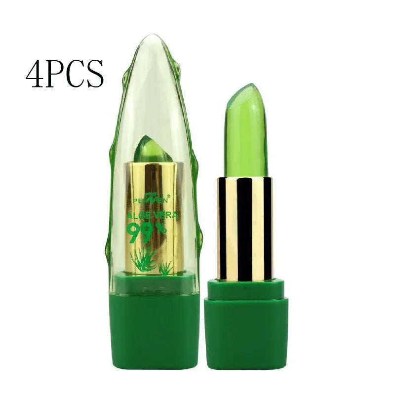 Aloe Vera Gel Color Changing Lipstick Gloss Moisturizer Anti-drying Desalination Fine-grain Lip Blam Care StoreToBuyNow