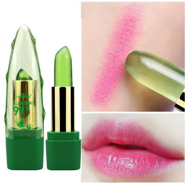 Aloe Vera Gel Color Changing Lipstick Gloss Moisturizer Anti-drying Desalination Fine-grain Lip Blam Care StoreToBuyNow