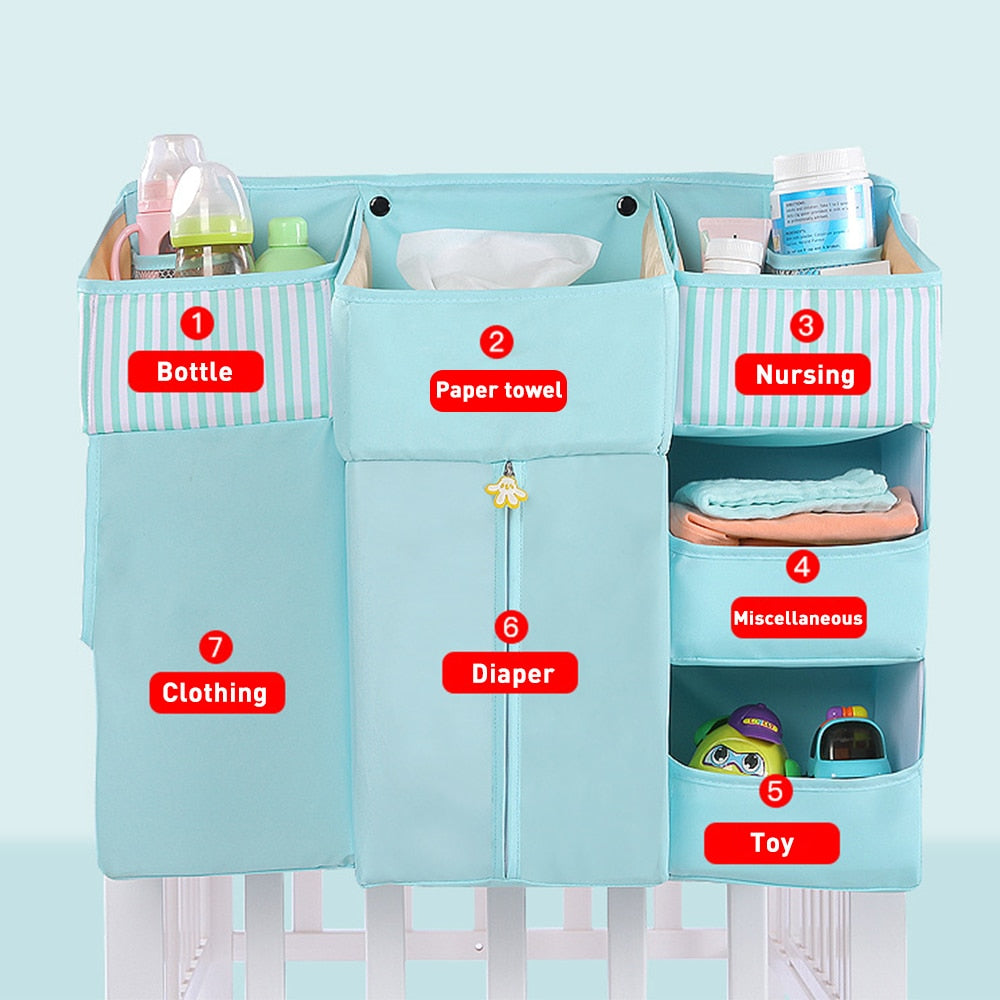 Crib hanging bag universal baby supplies storage bag StoreToBuyNow