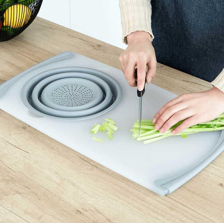 Innovative Multi-Functional 3 in 1 Chopping Board Detachable Folding Drain Basket Sink Cutting Board StoreToBuyNow