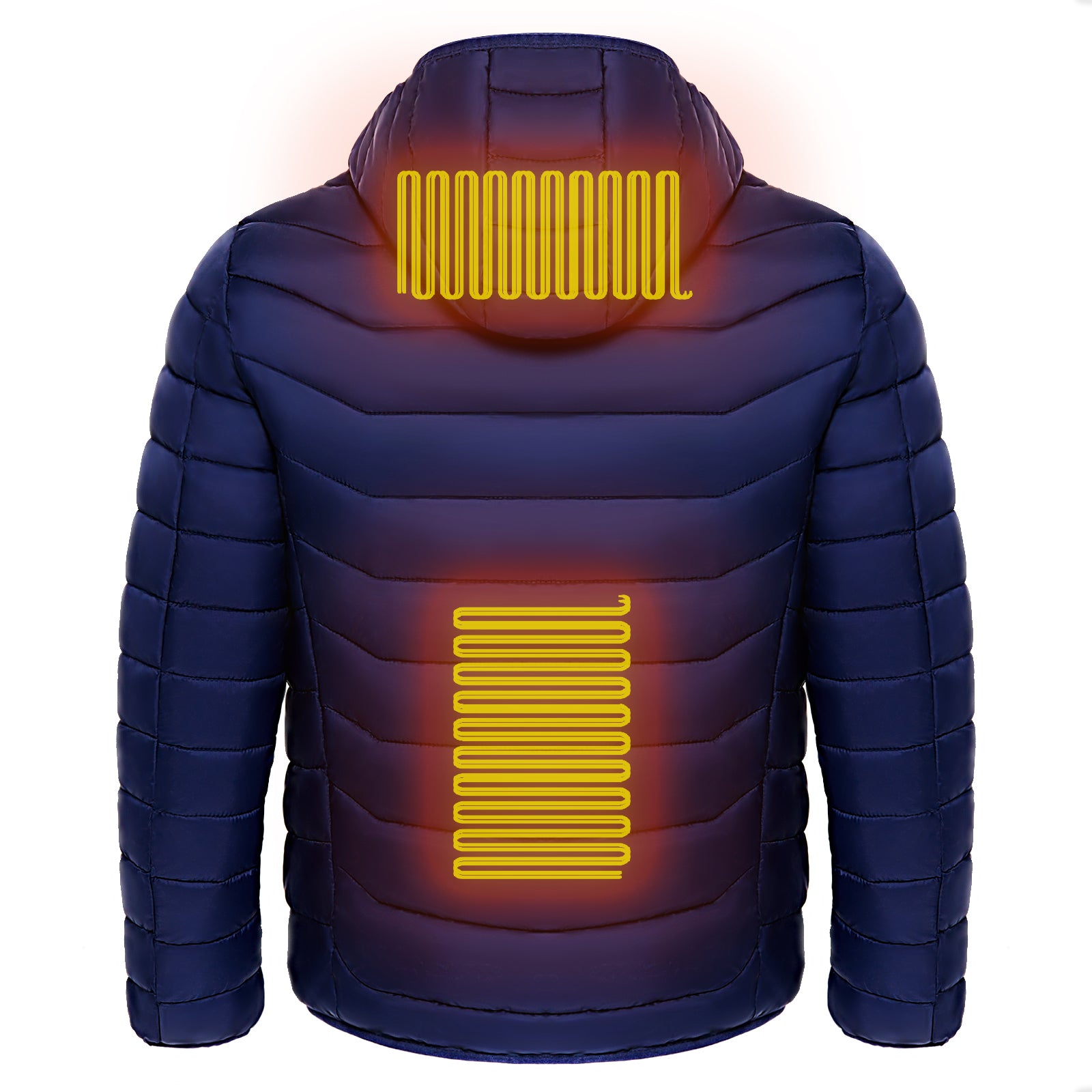 Men Heated Puffer Jacket Electric Heating Coat Insulated Hood Windbreaker 9Heat Zones StoreToBuyNow