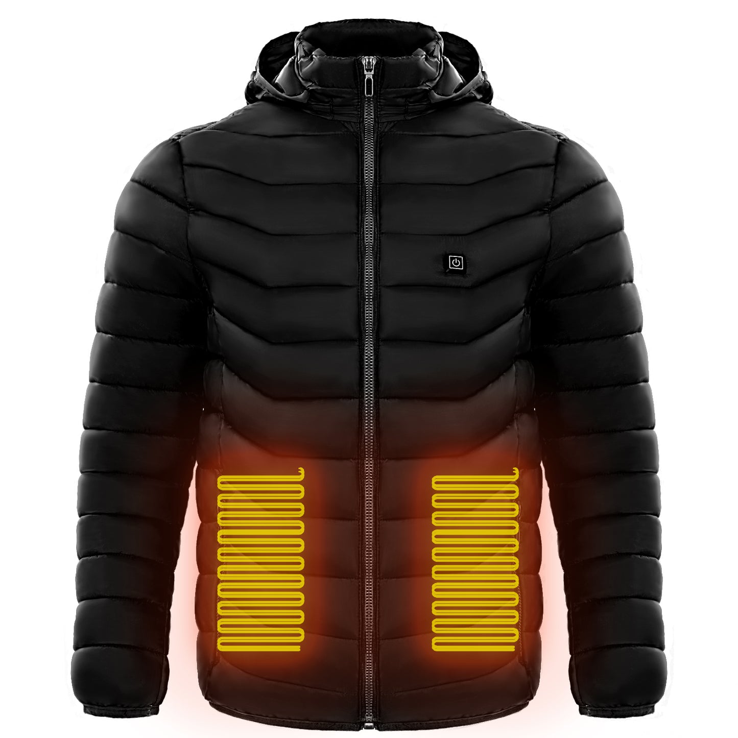 Men Heated Puffer Jacket Electric Heating Coat Insulated Hood Windbreaker 9Heat Zones StoreToBuyNow