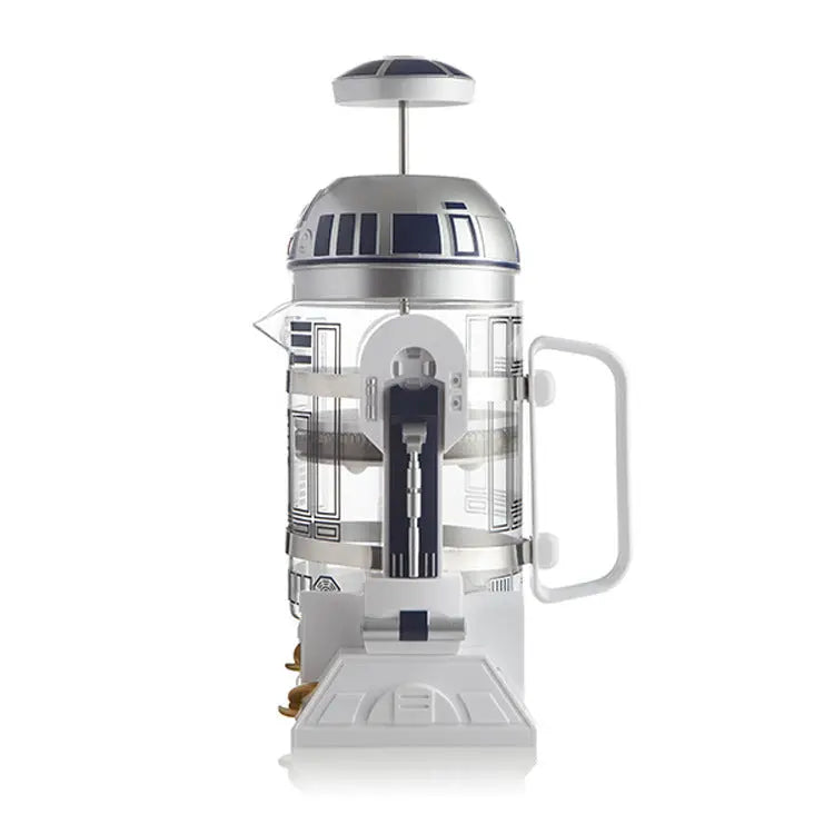 Moka Hand Coffee Maker Robot Coffee Pot Machine French Press Pot 24cm High Stainless Steel Glass StoreToBuyNow