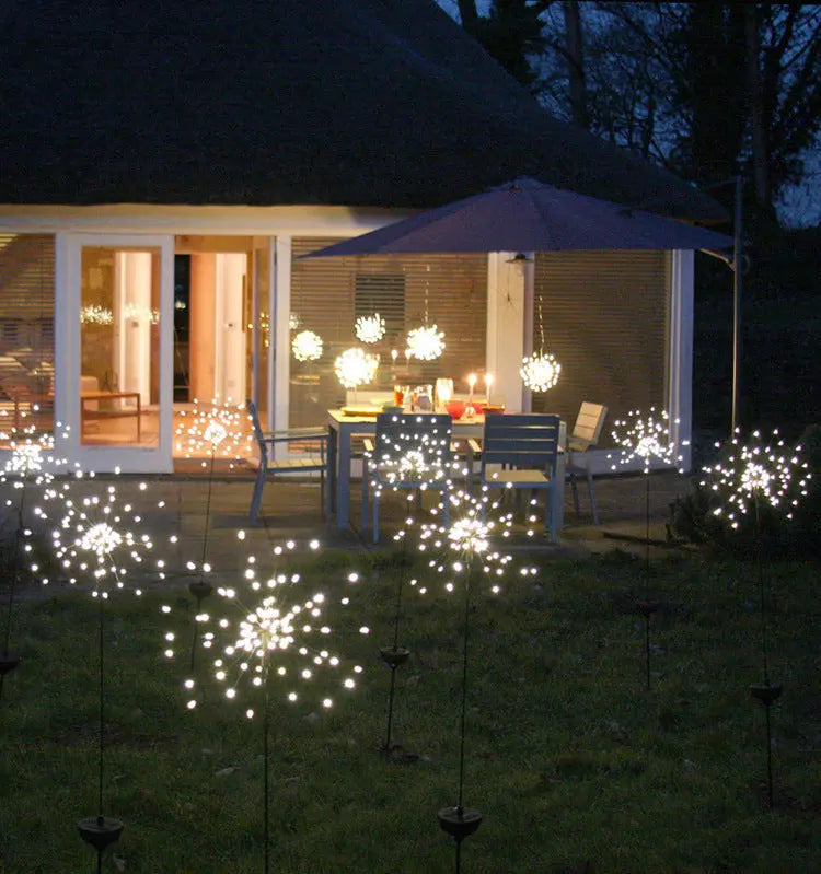 New Ground Plug Solar Fireworks Light LED Light String StoreToBuyNow