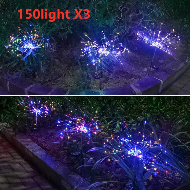 New Ground Plug Solar Fireworks Light LED Light String StoreToBuyNow