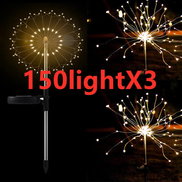 New Ground Plug Solar Fireworks Light LED Light String StoreToBuyNow