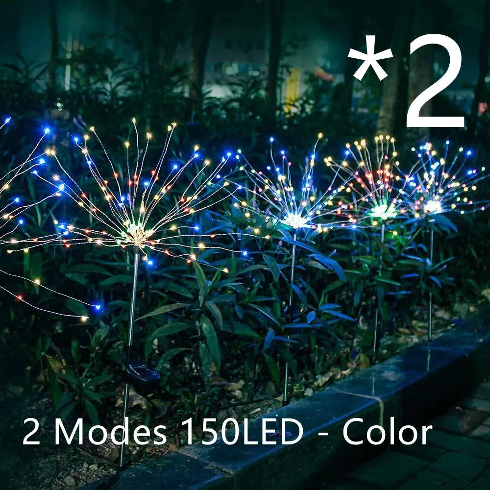 New Ground Plug Solar Fireworks Light LED Light String StoreToBuyNow