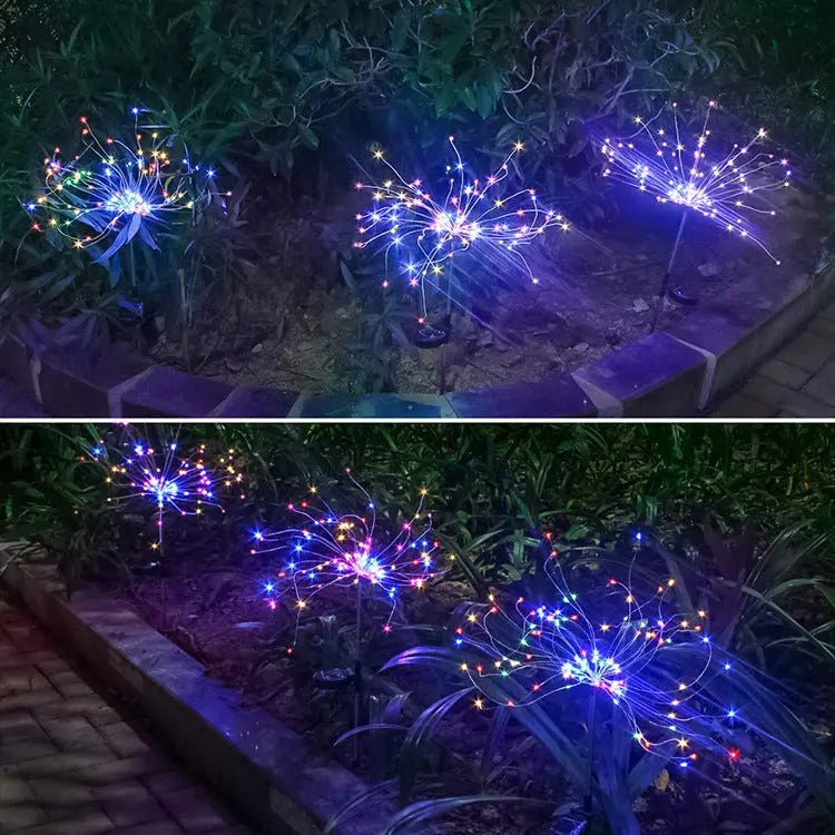 New Ground Plug Solar Fireworks Light LED Light String StoreToBuyNow