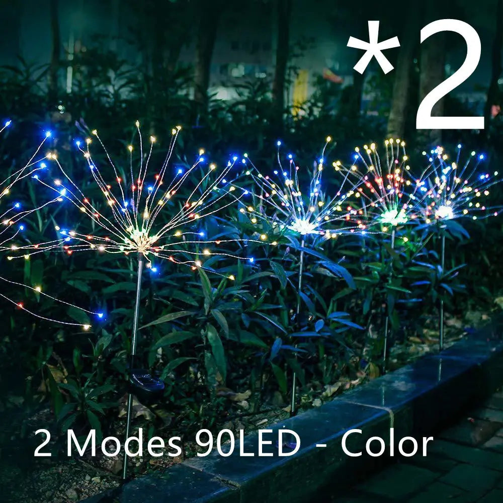 New Ground Plug Solar Fireworks Light LED Light String StoreToBuyNow