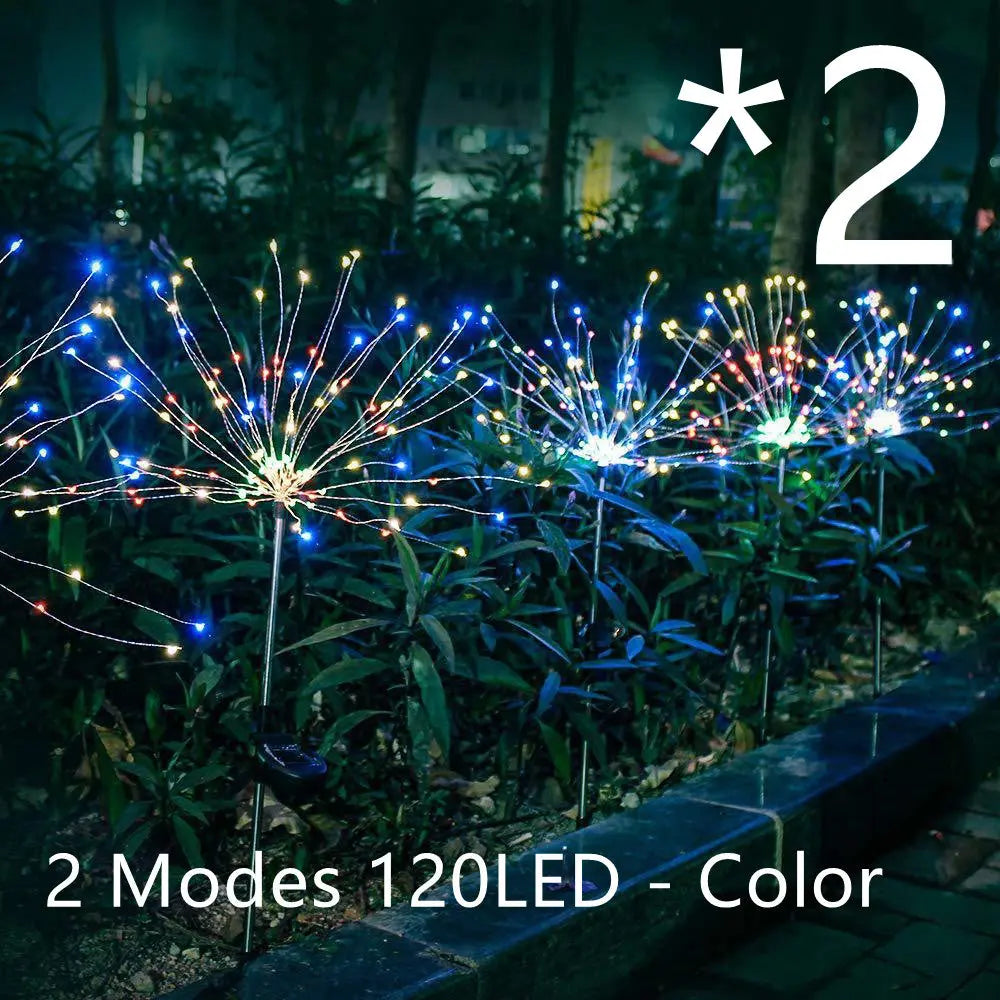 New Ground Plug Solar Fireworks Light LED Light String StoreToBuyNow