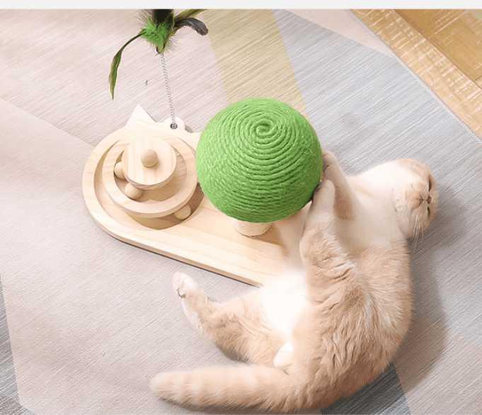 Pet Cat Tree Toys Cat Scratch Post Pet Furniture Scratching Post Cats Claw Scratcher Double Sisal Balls Cat Accessories StoreToBuyNow