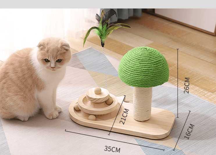 Pet Cat Tree Toys Cat Scratch Post Pet Furniture Scratching Post Cats Claw Scratcher Double Sisal Balls Cat Accessories StoreToBuyNow