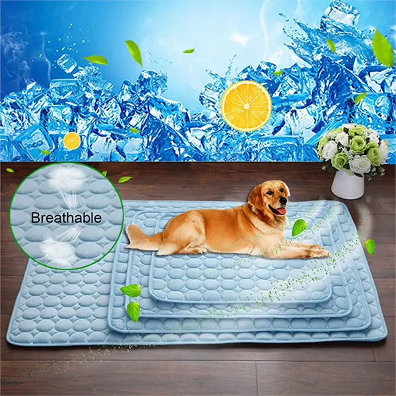 Pet Dog Cat Ice Silk Cold Nest Pad For Cooling In Summer StoreToBuyNow