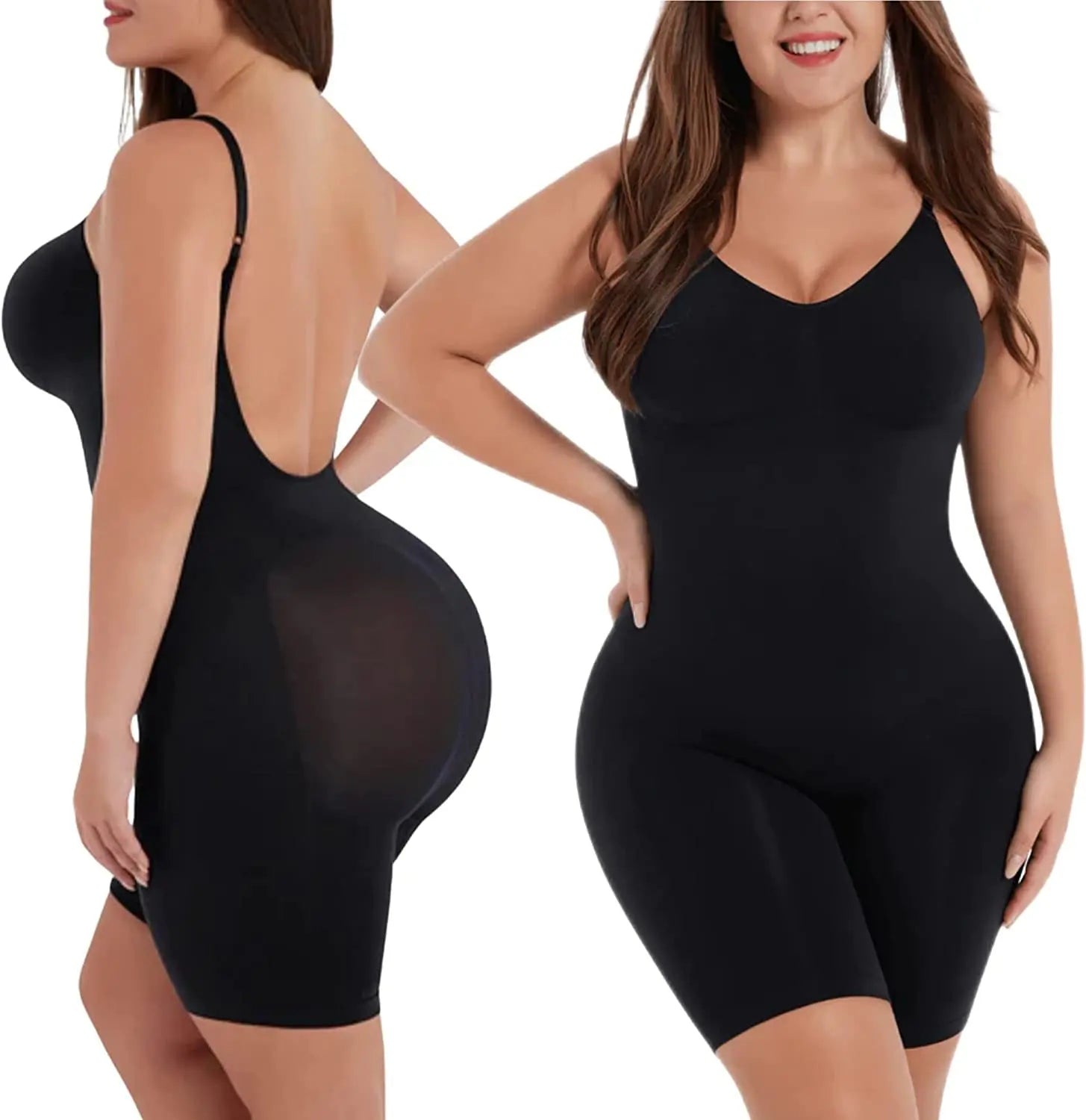 Simple Waist Fitted Belly Contracting And Hip Lifting Exposed Back Beauty Back Boxer Jumpsuit StoreToBuyNow