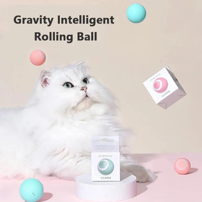 Smart cat toy: automatic spinning ball with gravitational fun. StoreToBuyNow