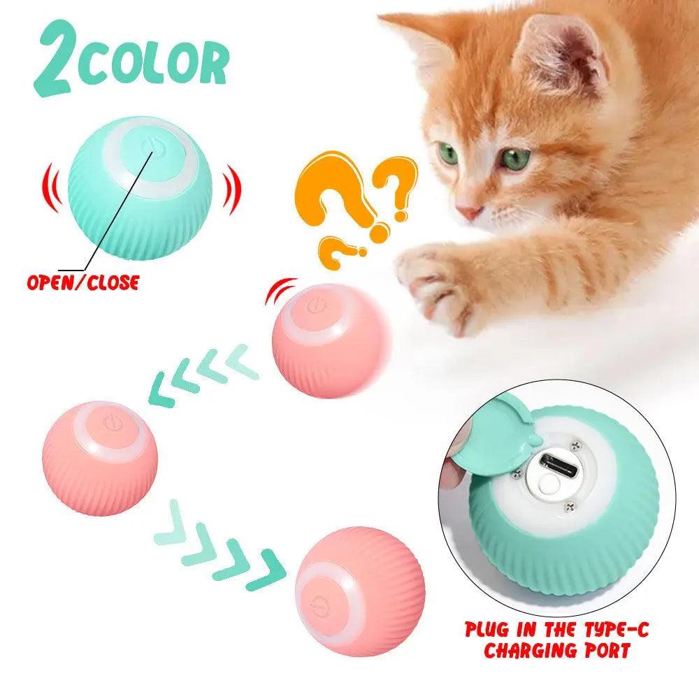 Smart cat toy: automatic spinning ball with gravitational fun. StoreToBuyNow