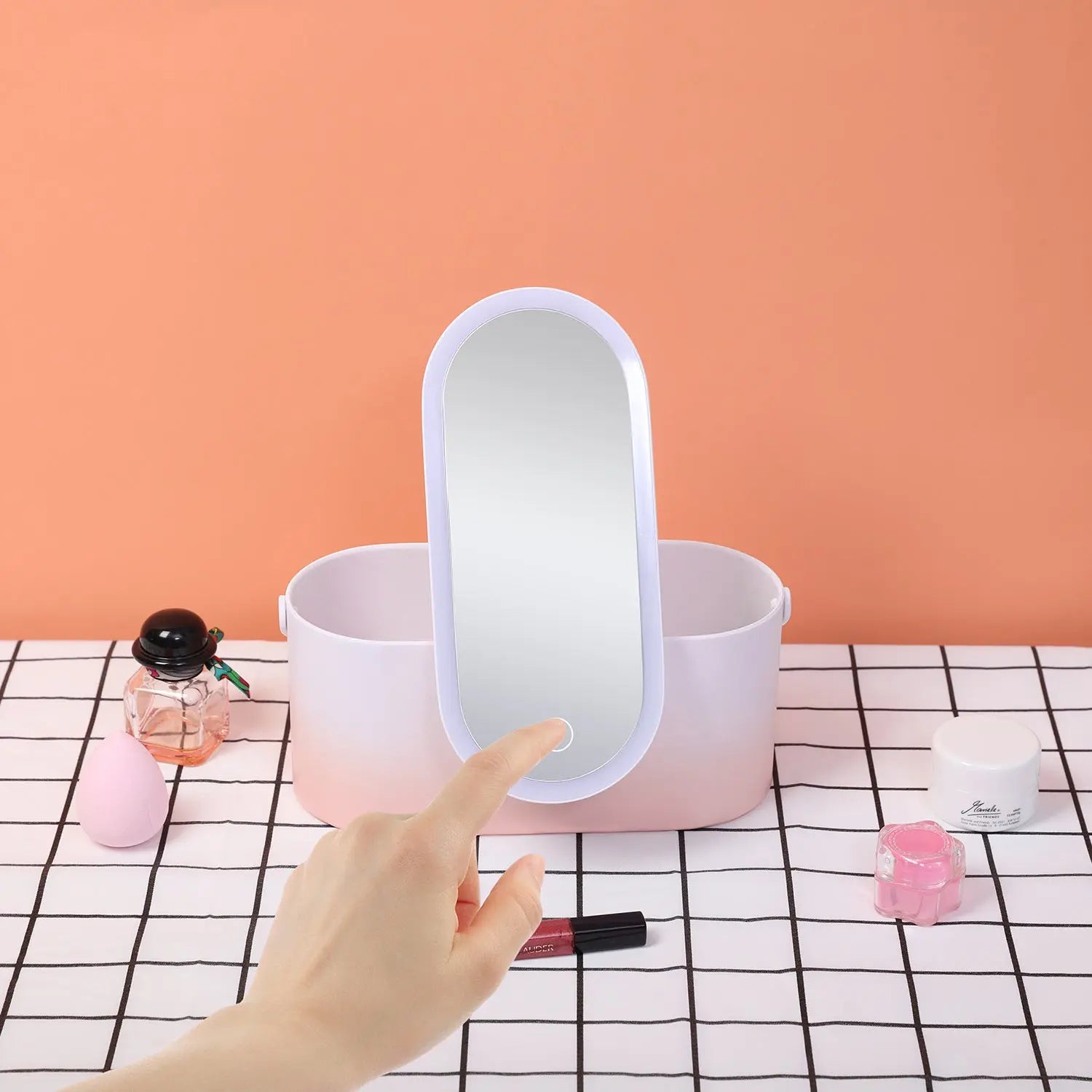 Storage Box LED Makeup Mirror Portable StoreToBuyNow