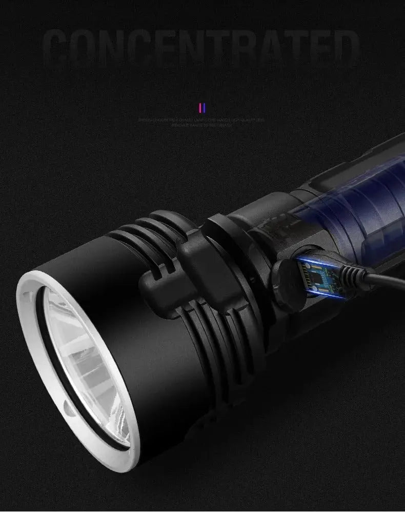 Strong Flashlight Focusing Led Flash Light Rechargeable Super Bright LED Outdoor Xenon Lamp StoreToBuyNow