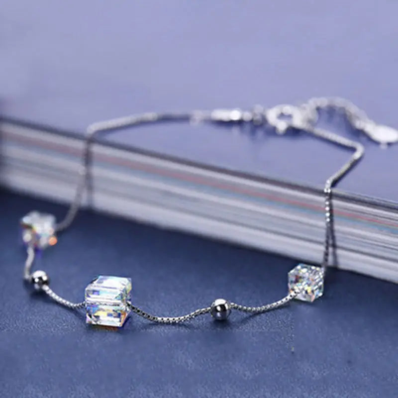 Temperament wild sugar cube aurora crystal bracelet StoreToBuyNow