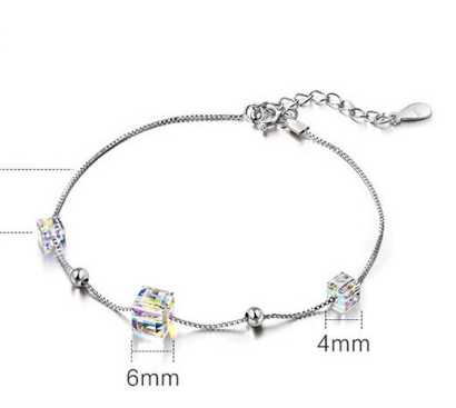 Temperament wild sugar cube aurora crystal bracelet StoreToBuyNow