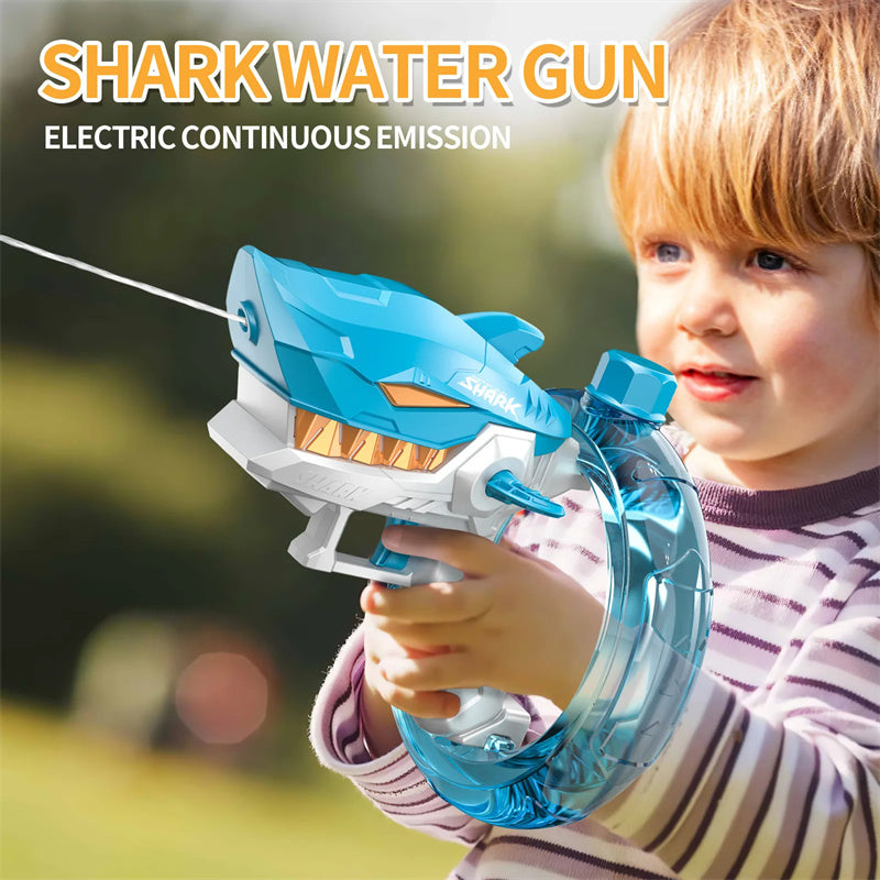 New Shark Electric Water Gun Toys Fully Automatic Continuous Fire Water Gun Large Capacity Beach Summer Children's Water Playing Toys