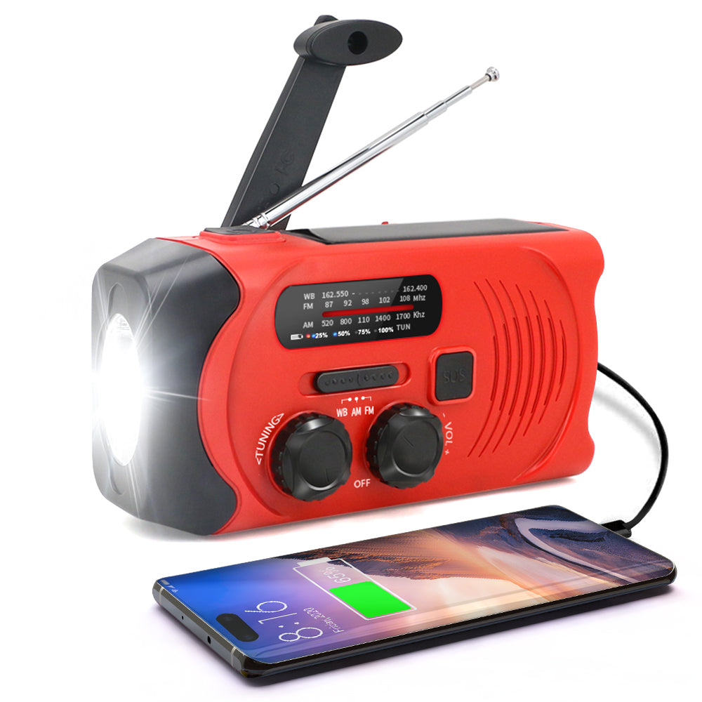 Emergency 4 band noaa hand crank radio solar radio with torch power solar StoreToBuyNow