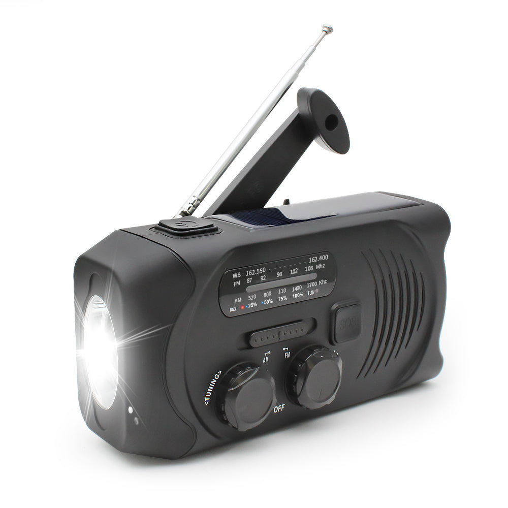 Emergency 4 band noaa hand crank radio solar radio with torch power solar StoreToBuyNow