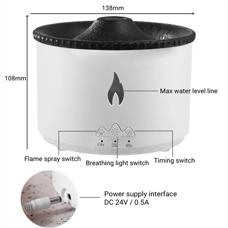 New Creative Volcano Electric Aroma Essential Oil Diffuser StoreToBuyNow